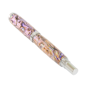 Custom Handmade White Paua Abalone Shell Pen – Whitmore Black Titanium Rollerball