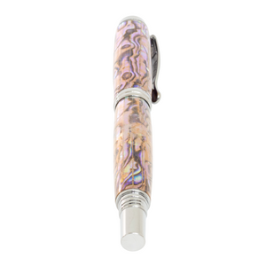 Custom Handmade White Paua Abalone Shell Pen – Whitmore Black Titanium Rollerball