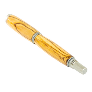 Custom Handmade Bethlehem Olive Wood Pen – Whitmore Antique Silver Rollerball