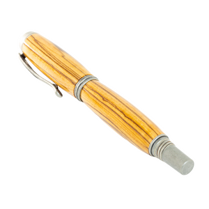 Custom Handmade Bethlehem Olive Wood Pen – Whitmore Antique Silver Rollerball