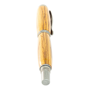 Custom Handmade Bethlehem Olive Wood Pen – Whitmore Antique Silver Rollerball