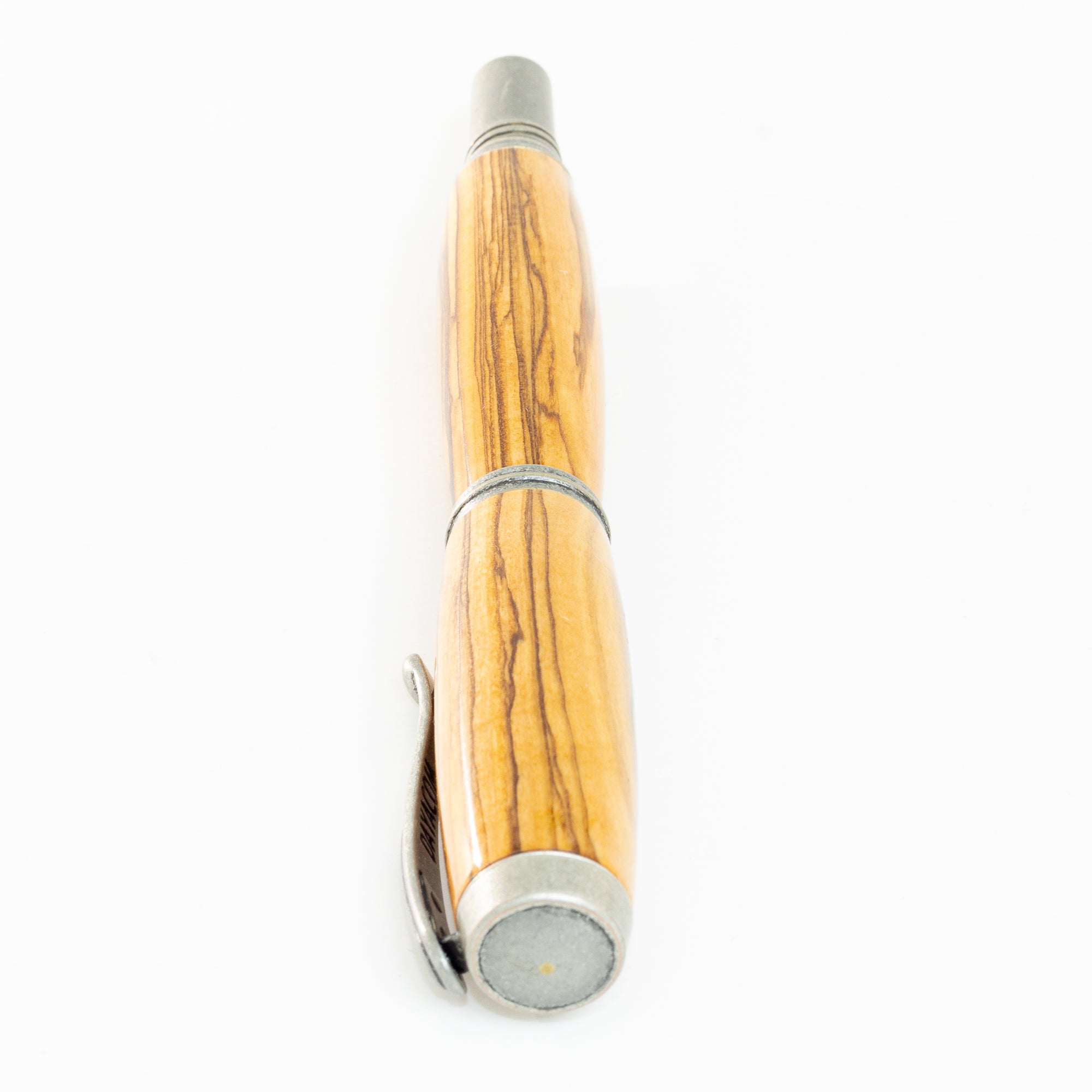 Custom Handmade Bethlehem Olive Wood Pen – Whitmore Antique Silver Rollerball