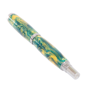 Custom Handmade DiamondCast Shamrock Pen – Whitmore Black Titanium Rollerball