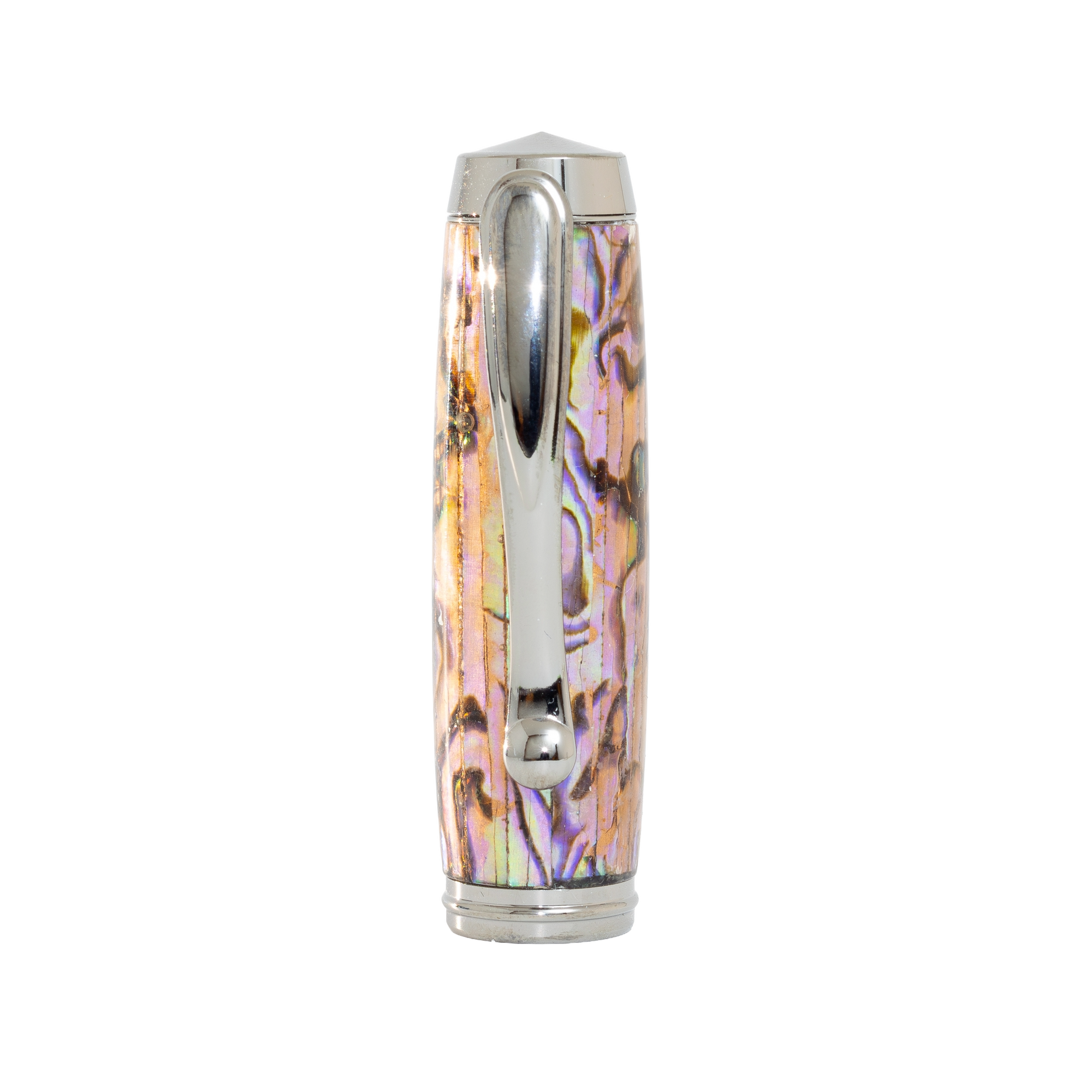 Custom Handmade White Paua Abalone Shell Pen – Whitmore Black Titanium Rollerball