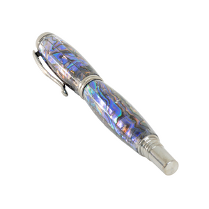 Custom Handmade Abalone Shell Pen – Whitmore Black Titanium Rollerball