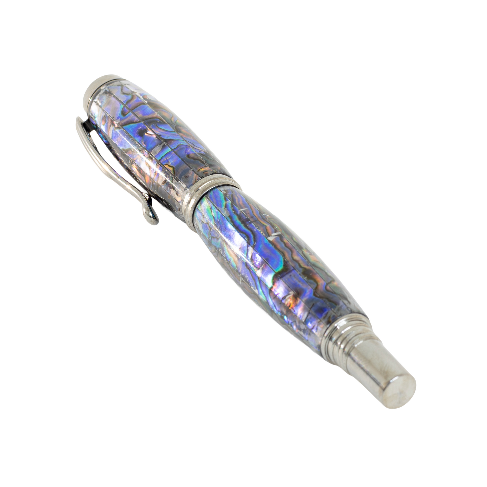 Custom Handmade Abalone Shell Pen – Whitmore Black Titanium Rollerball