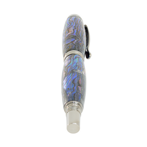Custom Handmade Abalone Shell Pen – Whitmore Black Titanium Rollerball