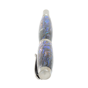 Custom Handmade Abalone Shell Pen – Whitmore Black Titanium Rollerball