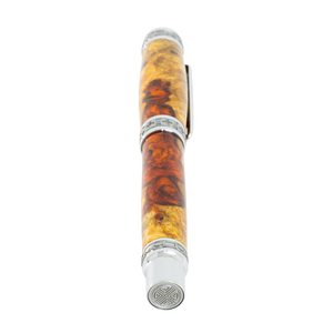 Exhibition Grade 2 Tone Amboyna Burl Presidential Rollerball Pen