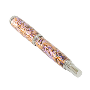 Custom Handmade White Paua Abalone Shell Pen – Whitmore Black Titanium Rollerball