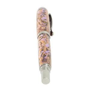 Custom Handmade White Paua Abalone Shell Pen – Whitmore Black Titanium Rollerball