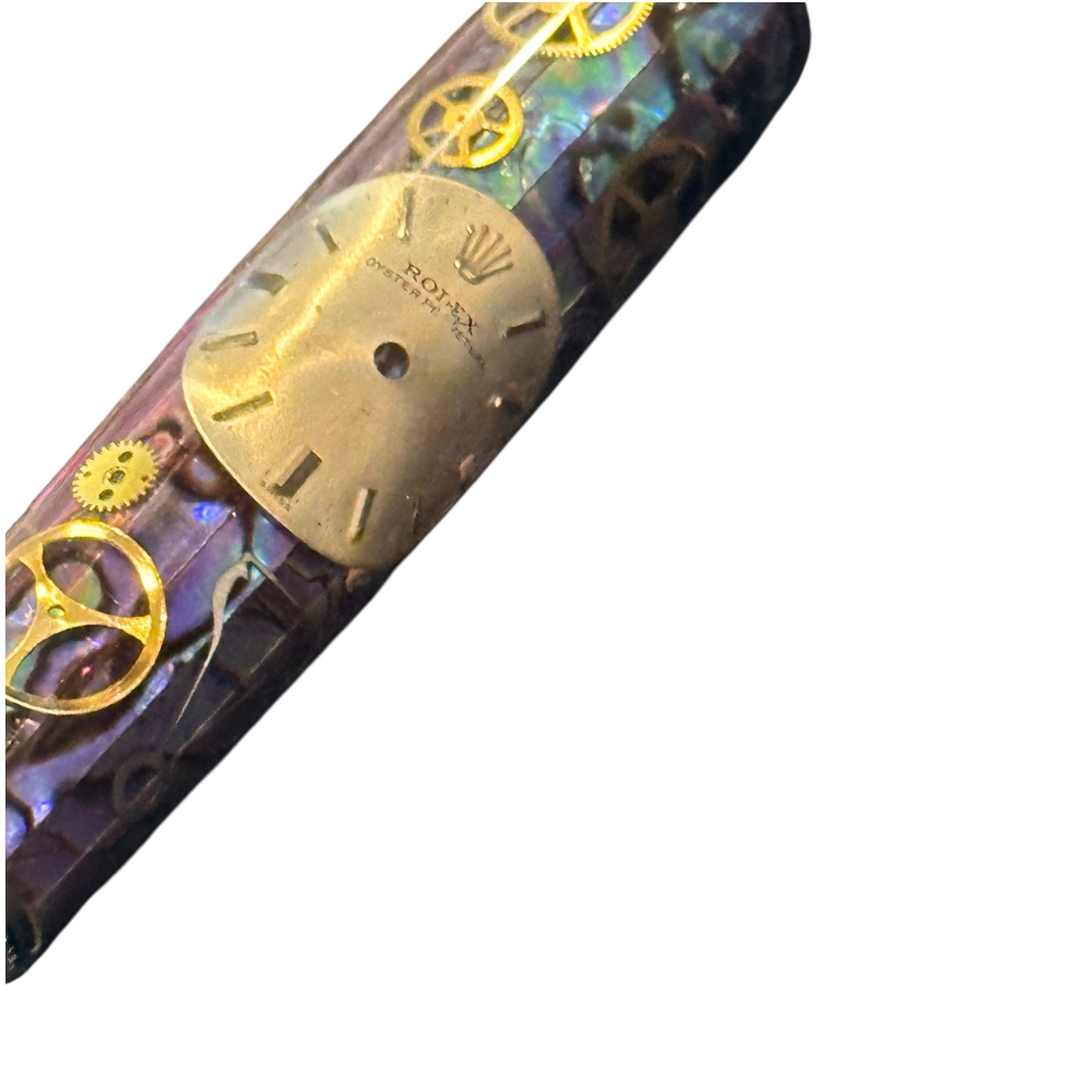 Rolex Watch Parts Pen on Natural Paua Abalone on our Prince Ballpoint Pen