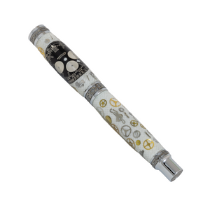 Black Breitling Navitimer Dial Watch Parts Pen on White Carbon Fiber on our Presidential Rollerball Pen