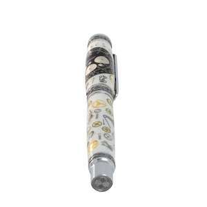 Black Breitling Navitimer Dial Watch Parts Pen on White Carbon Fiber on our Presidential Rollerball Pen