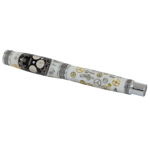 Black Breitling Navitimer Dial Watch Parts Pen on White Carbon Fiber on our Presidential Rollerball Pen