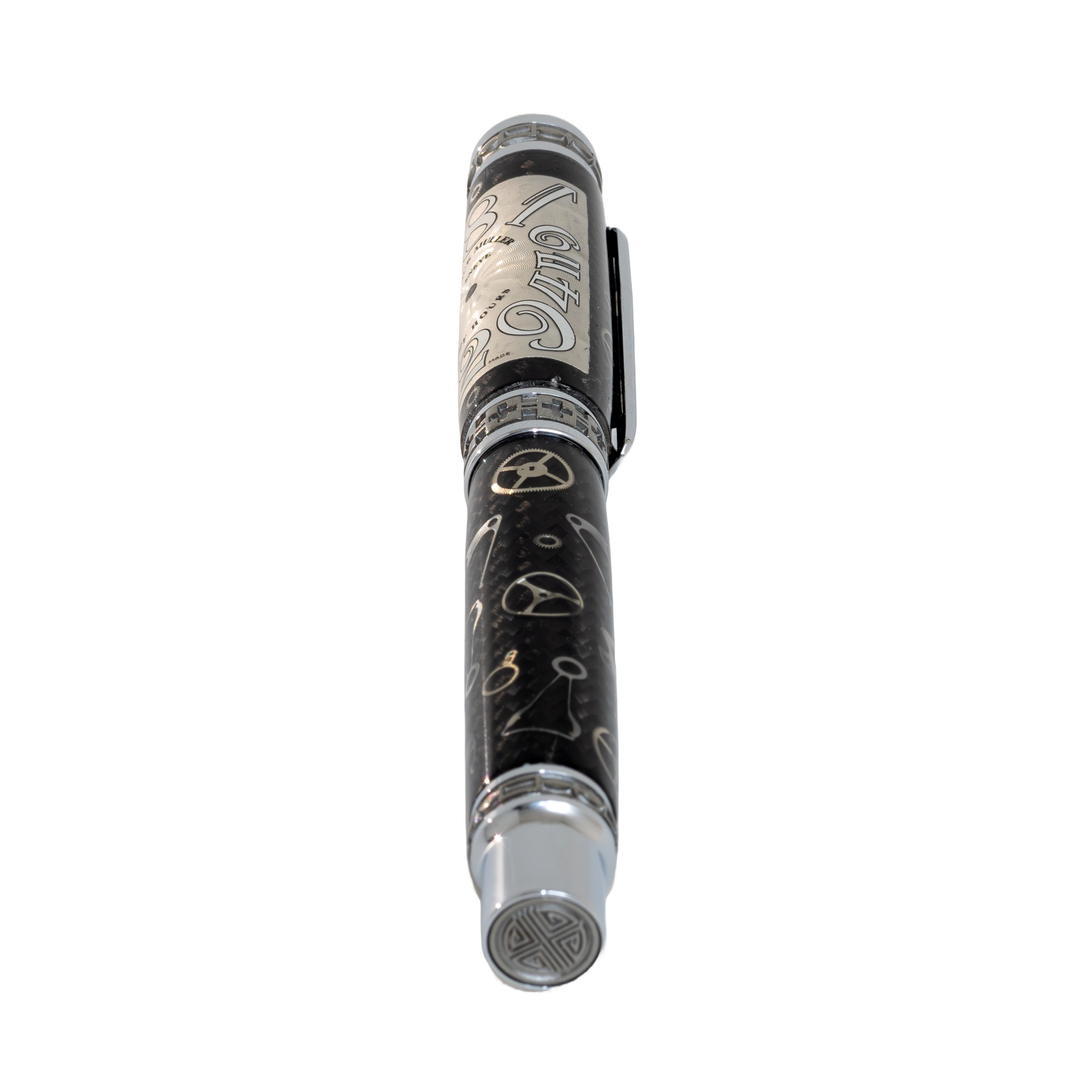 Pink Crazy Hours Franck Muller Watch Parts Pen on Black Carbon Fiber on our Presidential Rollerball Pen (Copy)