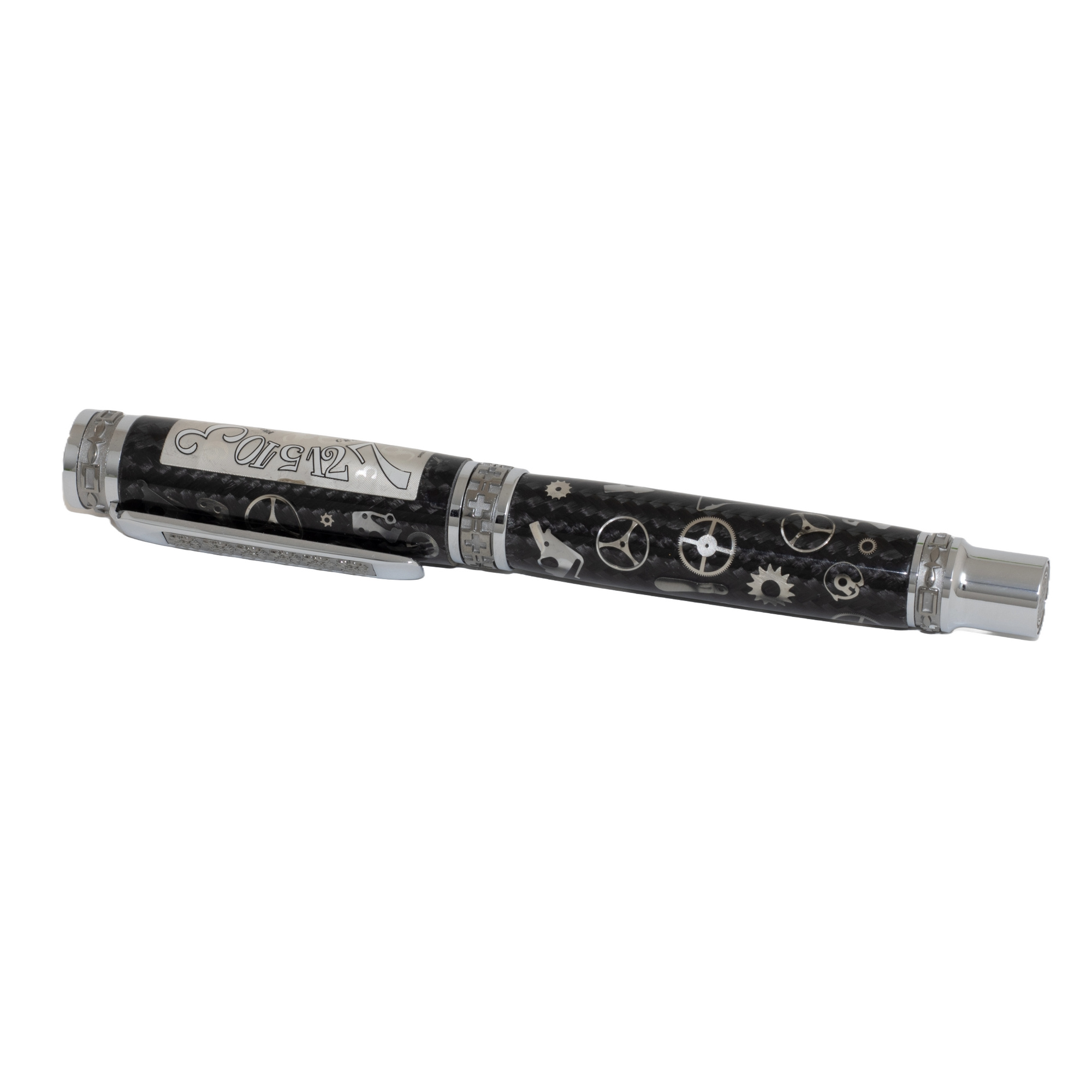 Pink Crazy Hours Franck Muller Watch Parts Pen on Black Carbon Fiber on our Presidential Rollerball Pen (Copy)