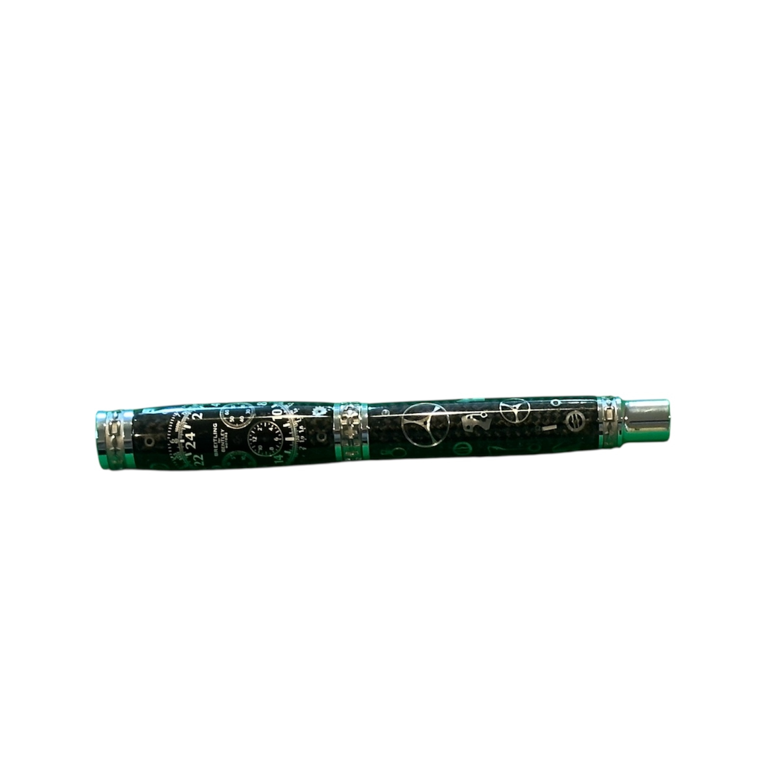 Black Breitling Dial Watch Parts Pen on Black Carbon Fiber on our Presidential Rollerball Pen