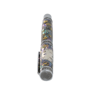 Rolex Watch Parts Pen on Natural Paua Abalone on our Presidential Rollerball Pen