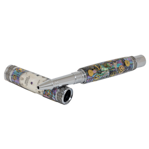 Rolex Watch Parts Pen on Natural Paua Abalone on our Presidential Rollerball Pen