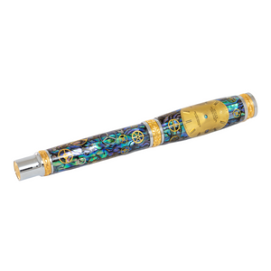 Rolex Watch Parts Pen on Natural Paua Abalone on our Presidential Rollerball Pen