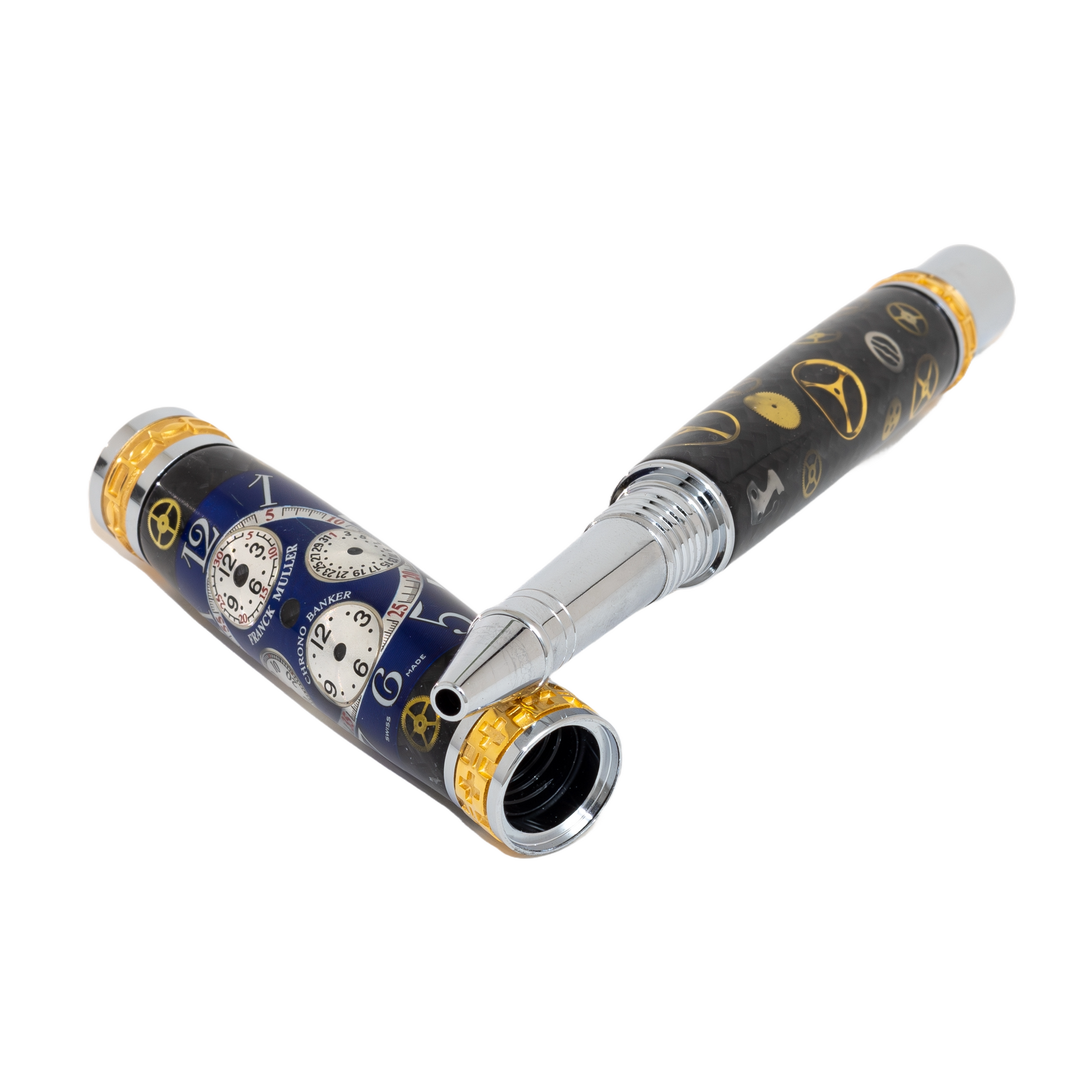 Franck Muller Watch Parts Pen on Black Carbon Fiber on our Presidential Rollerball Pen