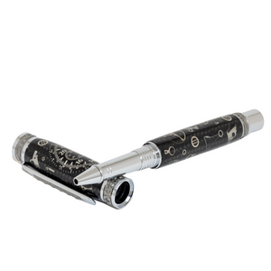 Black Breitling Dial Watch Parts Pen on Black Carbon Fiber on our Presidential Rollerball Pen