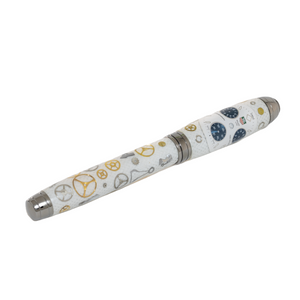 Tag Heuer Watch Parts Pen on White Carbon Fiber on our Marquis Rollerball Pen