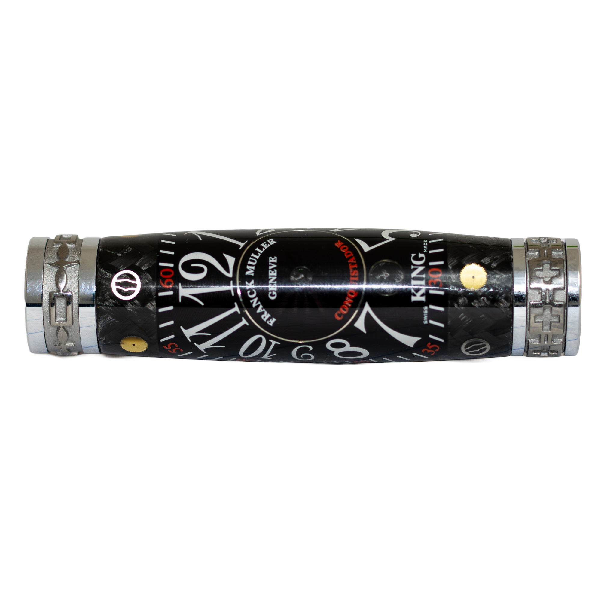 Black Franck Muller Watch Parts Pen on Black Carbon Fiber on our Presidential Rollerball Pen