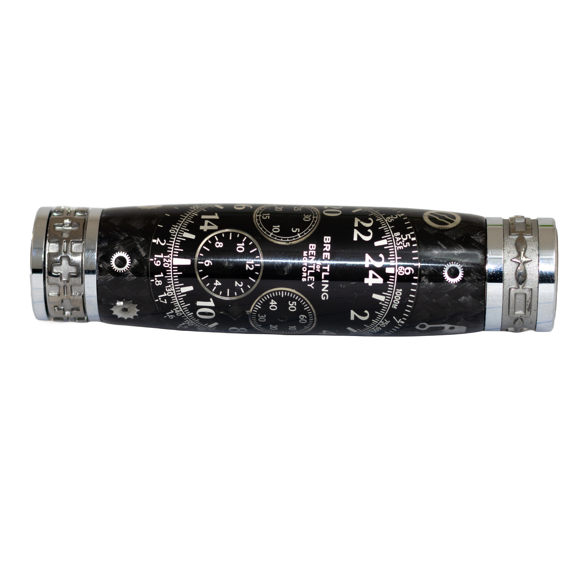 Black Breitling Dial Watch Parts Pen on Black Carbon Fiber on our Presidential Rollerball Pen