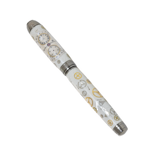 Maurice Lacroix Watch Parts Pen on White Carbon Fiber on our Marquis Rollerball Pen