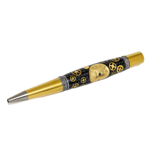 Rolex Watch Parts Pen on Black Carbon Fiber on our Prince Ballpoint Pen